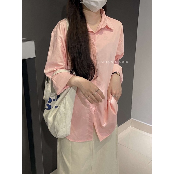 Áo SƠMI BASIC SHIRT tone màu pastel Hàn Quốc