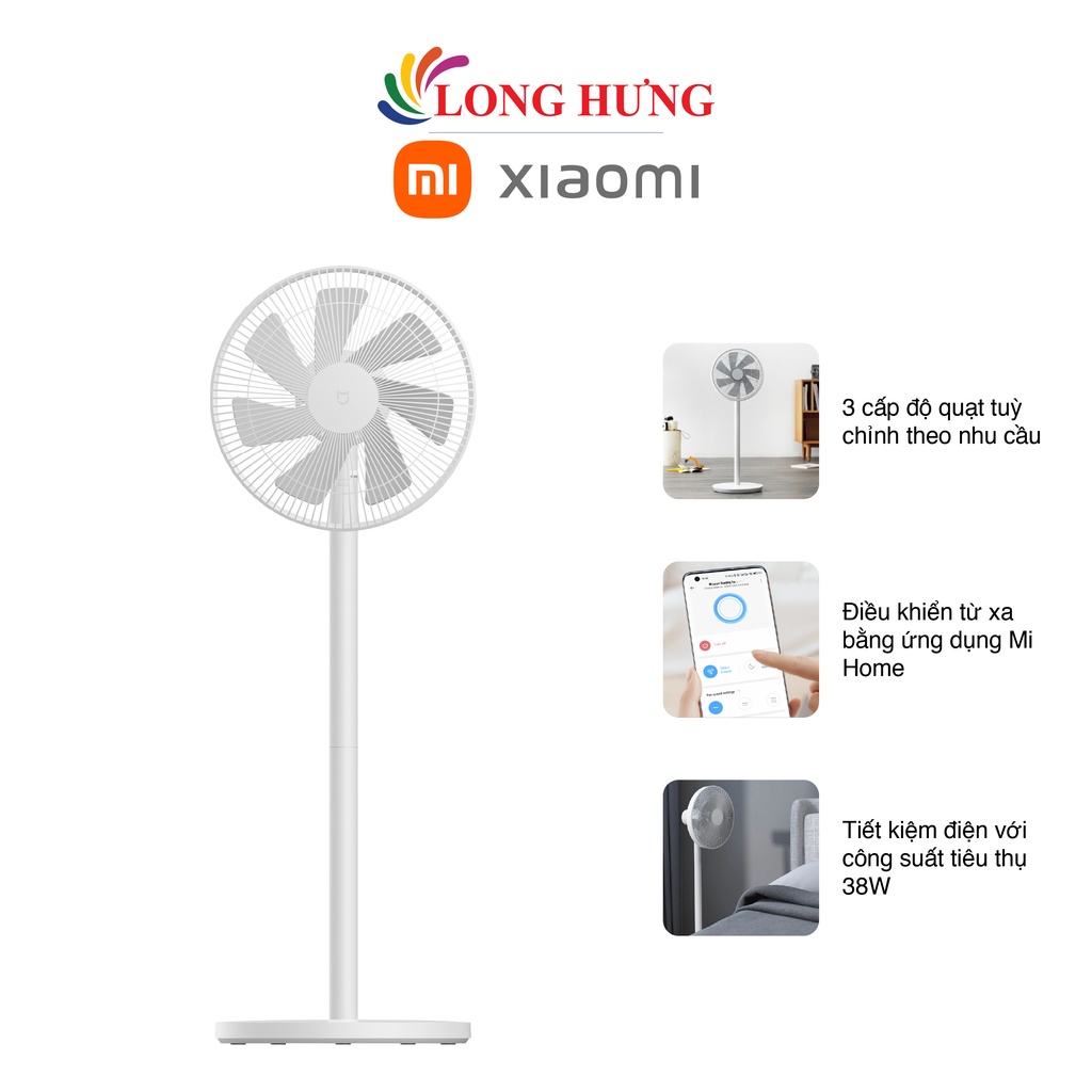 Quạt đứng thông minh Xiaomi Mi Smart Standing Fan 2 Lite PYV4007GL JLLDS01XY - Hàng chính hãng