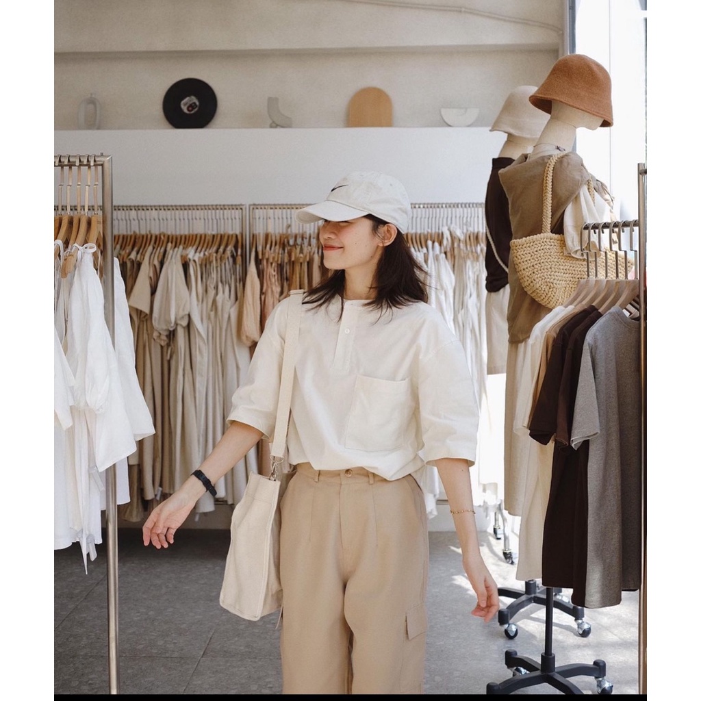 Sơ mi linen hàng cổ tàu Hari GenZ SmCOTAU0104