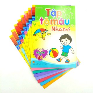 Sách: Tập Tô Màu Nhà Trẻ (  Trọn bộ Túi 8 Cuốn)