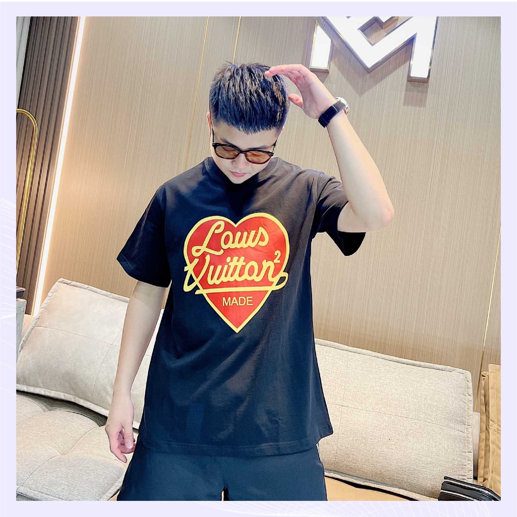 Áo Thun Nam Nữ Louis Vuitton. Áo phông nam nữ Unisex. Áo Thun In Hình Trái Tim Siêu Hot