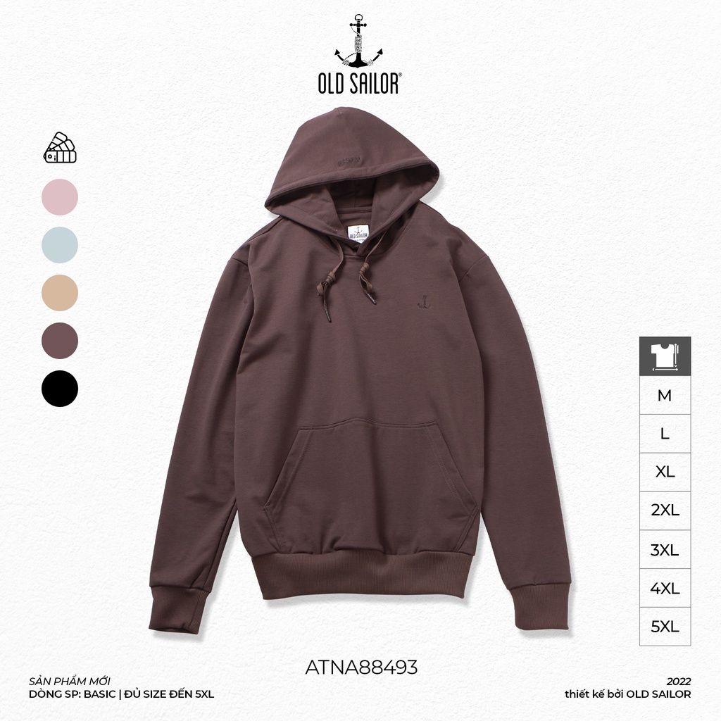 Áo Khoác Hoodie Nam Basic OLD SAILOR Chất Vải Nỉ Mềm Mịn Mang Cảm Giác Dễ Chịu