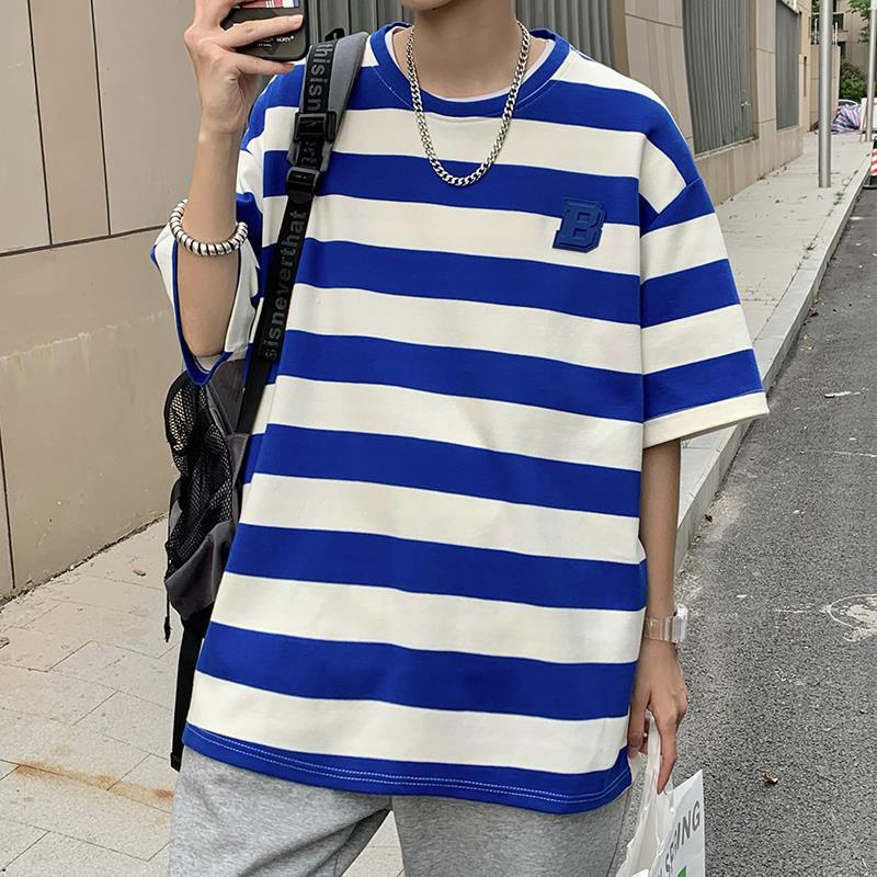 Áo Thun Ngắn Tay Kẻ Sọc Thời Trang Mùa Hè Năng Động