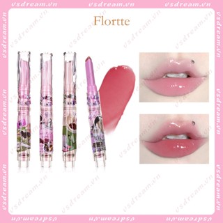 Flortte Son Bóng Dưỡng Ẩm Không Dính Màu Sắc Thời Trang