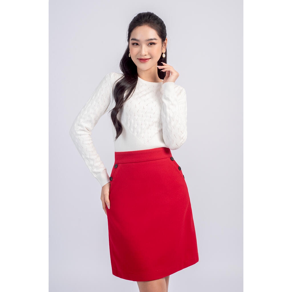 Juyp dáng A, nẹp bong đính cúc MMOutfit JU1022189