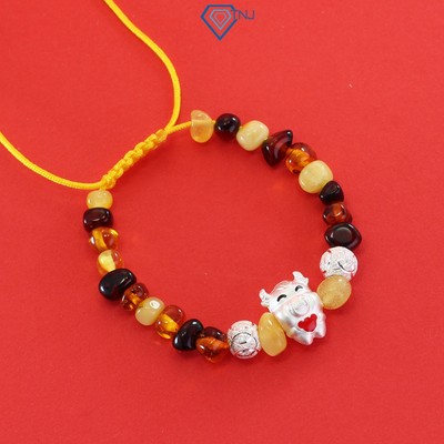 Lắc bạc cho bé hình con trâu đẹp LTT0064 - Trang Sức TNJ