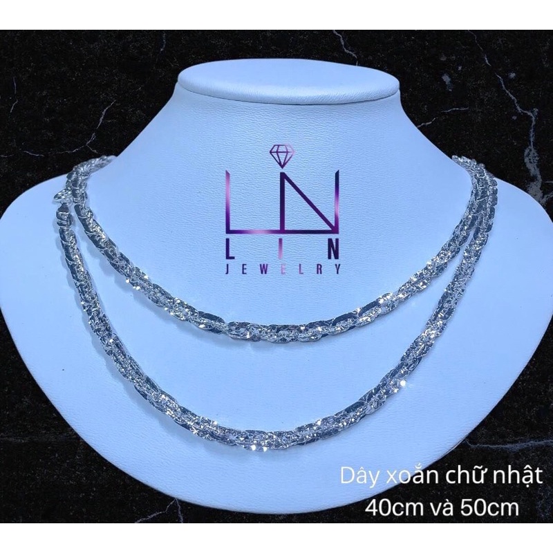 XOẮN CHỮ NHẬT BẠC XI BẠCH KIM CAO CẤP