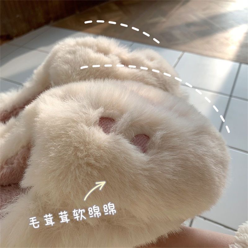 Babyfair Cat Paw Sang Trọng Dép Đáng Yêu Ấm Áp Mềm Mại Thoải Mái Nữ Lông Đi Trong Nhà