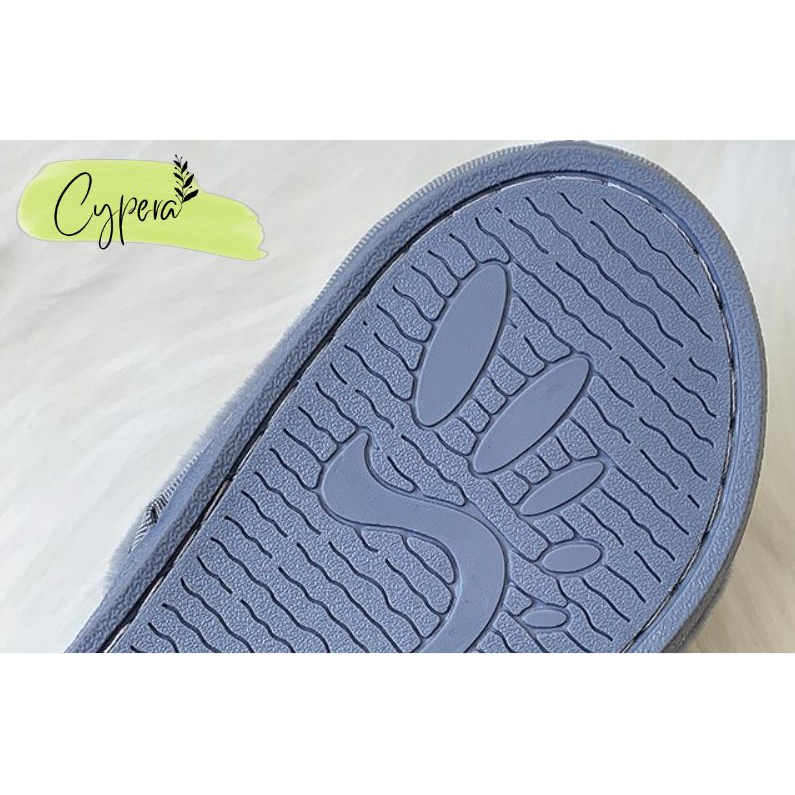 Dép Lông Trơn Hàn Quốc Êm Chân Đế Cao Su Cao Cấp - D129