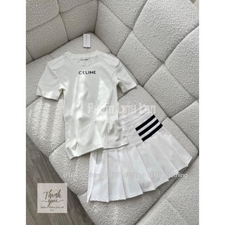 Set chân váy sọc kẻ