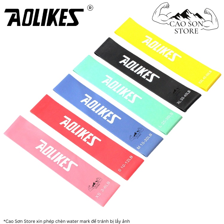 Dây Kháng Lực Đàn Hồi Miniband Aolikes, Dây Tập Đá Bóng, Tập Mông Chân Đùi Tại Nhà