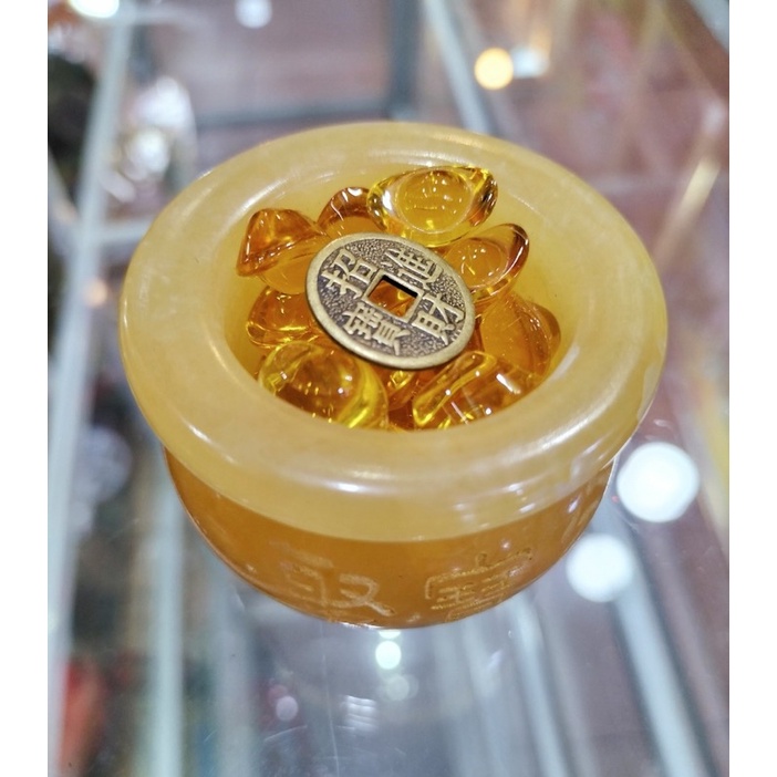 Hũ thỏi vàng kim nguyên bảo vật phẩm đặt bàn Thần Tài chiêu tài lộc Thuylamshop