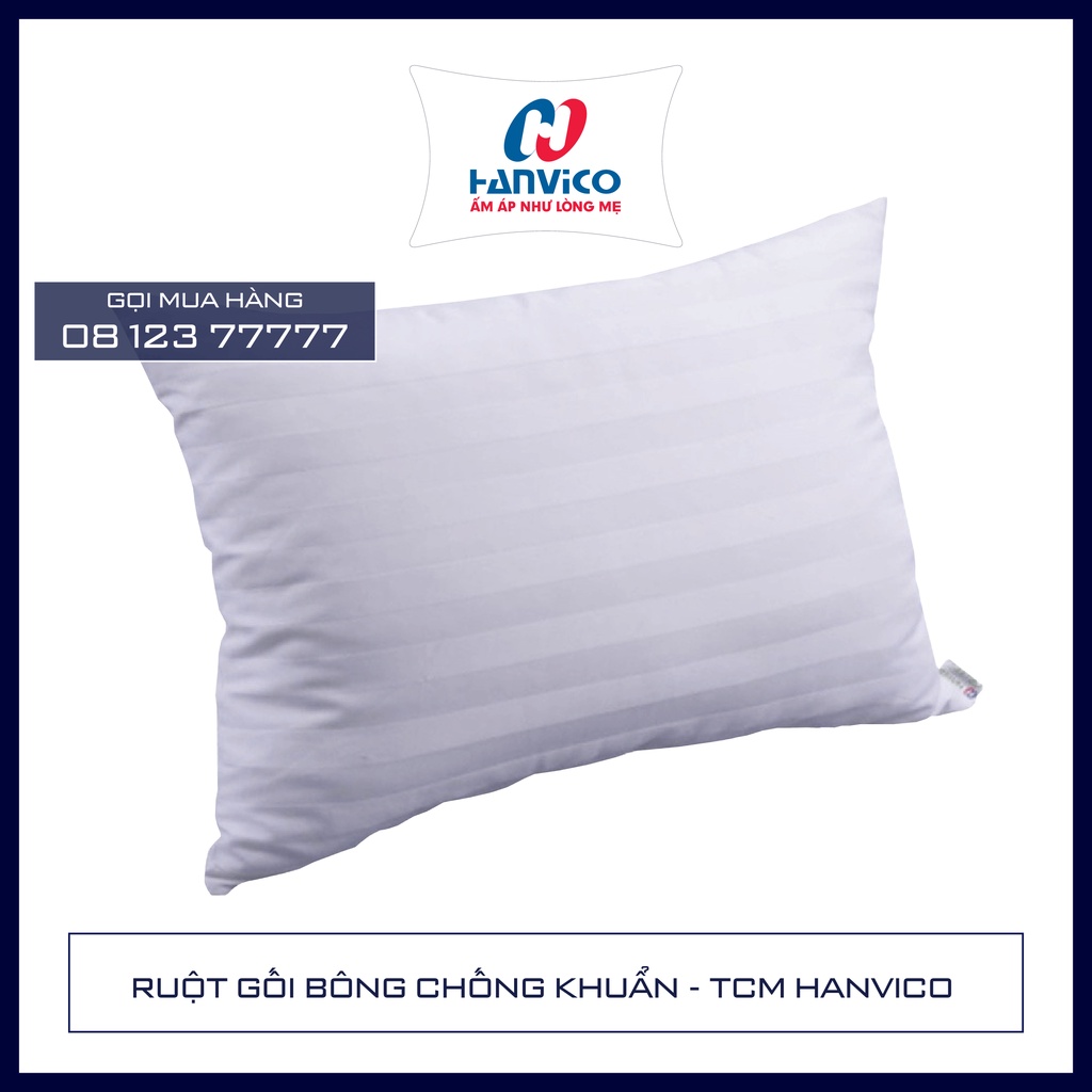 Ruột Gối bông chống khuẩn TCM Hanvico (nhiều kích thước) - Hàng Chính Hãng