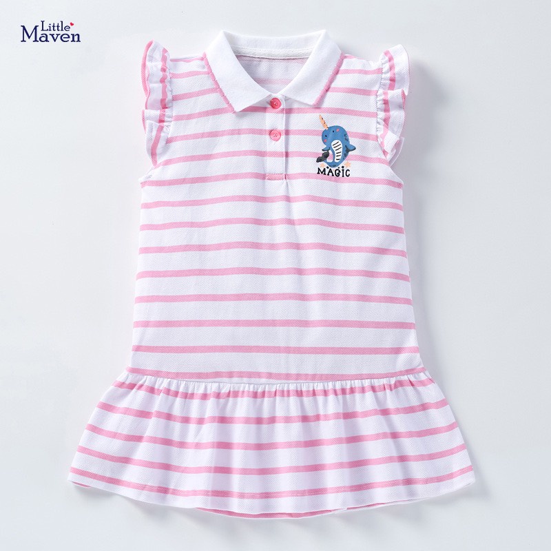 Bst váy polo hè cotton little maven cho bé gái 2-8 tuổi - ảnh sản phẩm 9