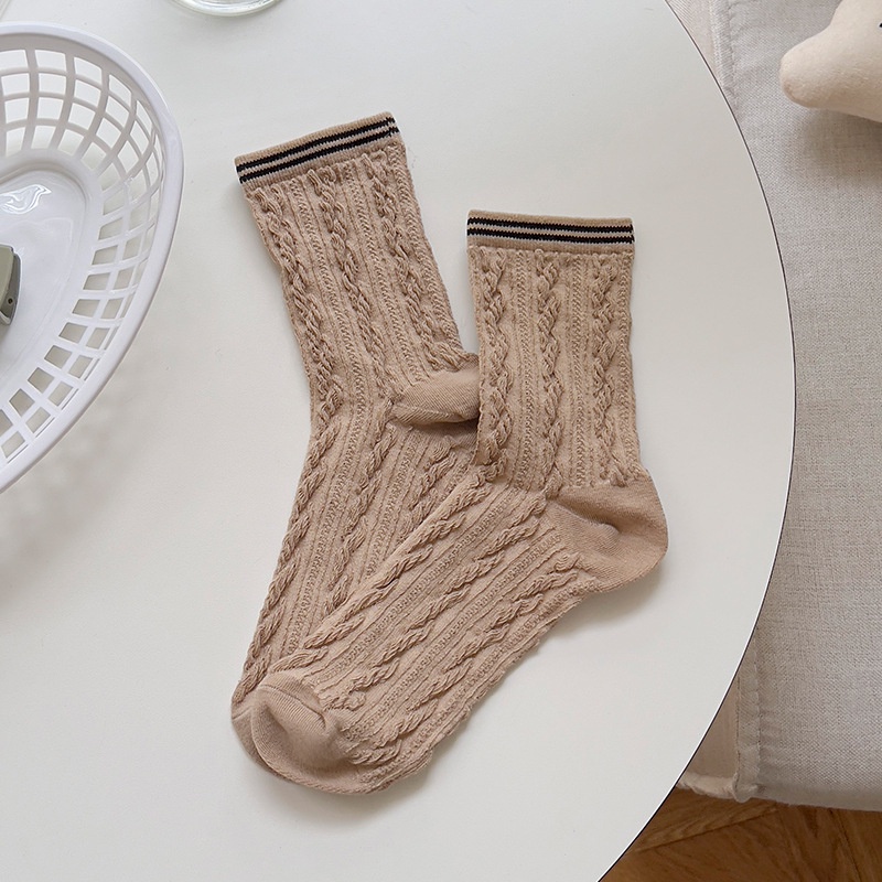 Tất cotton FHYL cổ cao thời trang xuân hè ấm áp dành cho nữ