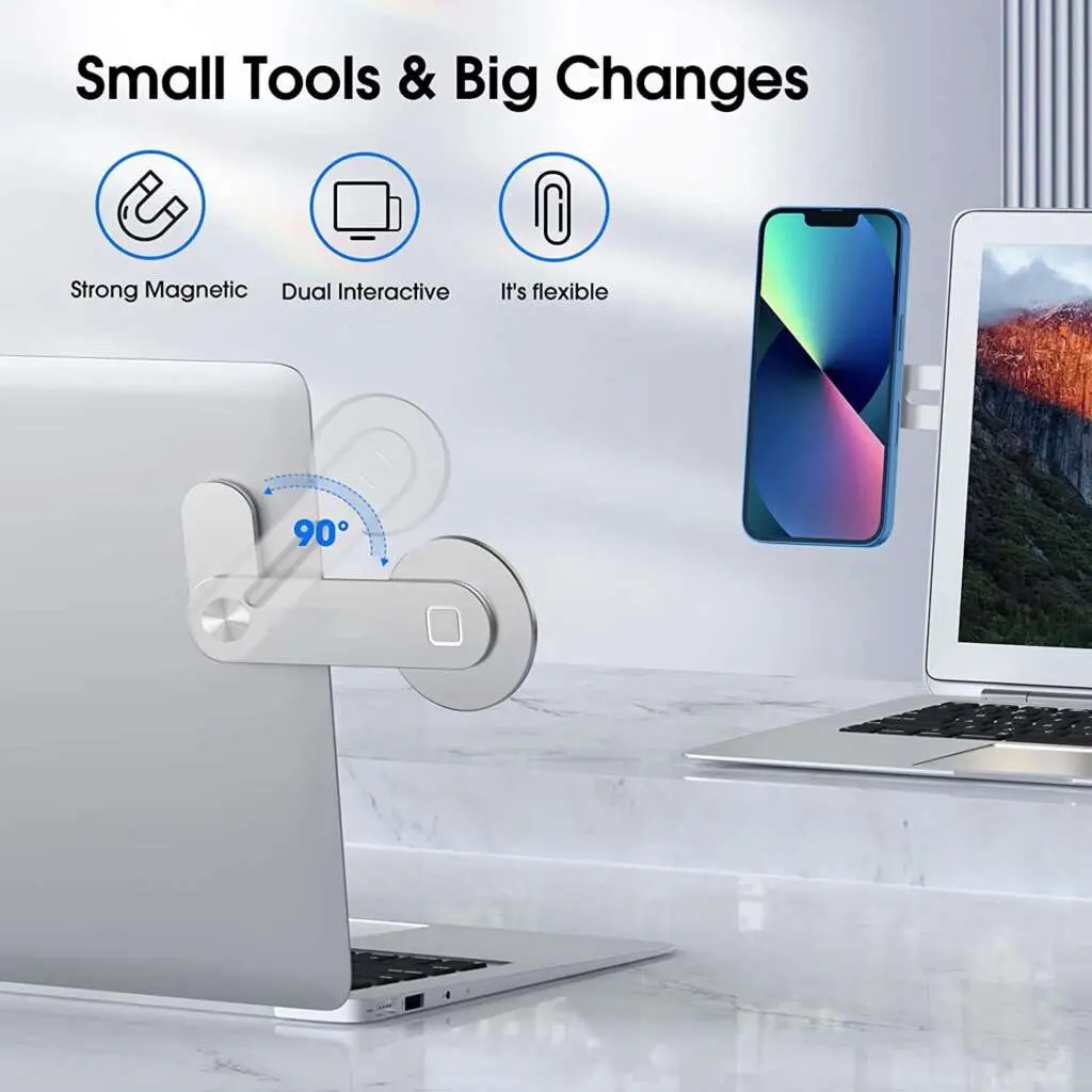 Giá đỡ từ tính cho điện thoại và máy tính bảng gắn lên Macbook / laptop hiệu WIWU Laptop Extender - Hotphukien Phân Phối