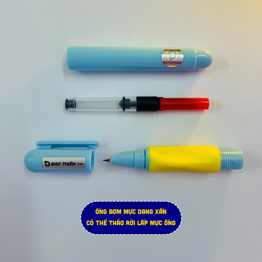 Bút máy học sinh Sao Thiên S206 có đệm Định vị cầm viết chuẩn