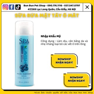 236ml Vệ sinh vùng mắt và mặt, tẩy ố Tear Stain Remover cho Chó Mèo - TropiClean SPA Tear Stain Remover for pets