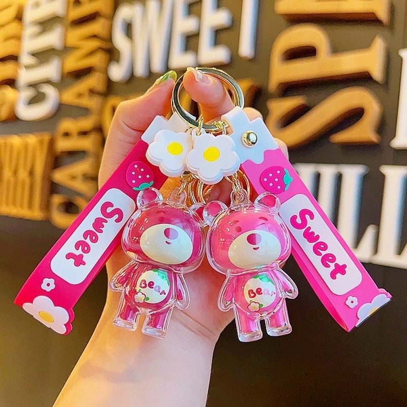 MÓC KHOÁ NHỰA GẤU DÂU LOTSO
