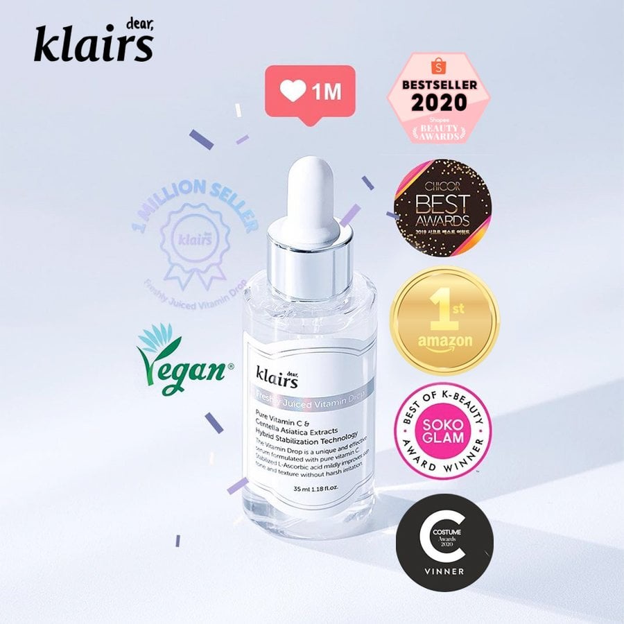 Serum Klairs Vitamin C Dưỡng Sáng Da, Mờ Thâm Freshly Juiced Vitamin Drop (35ml)