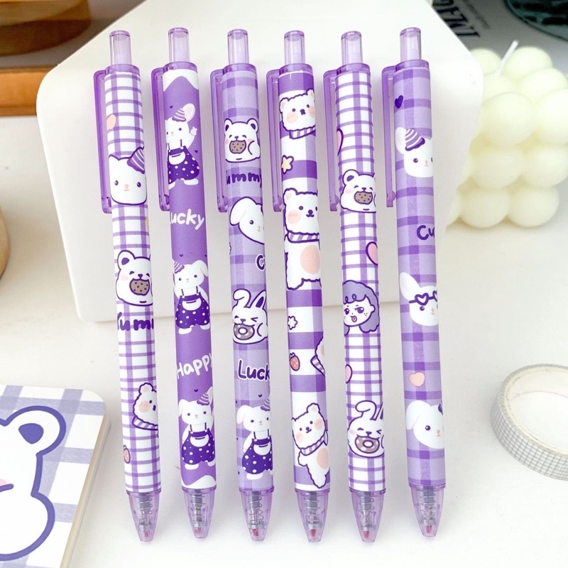 Bút gel bấm xoá được, buta bi gel tẩy được dạng bấm tiện lợi hình cute xinh xắn đáng yêu