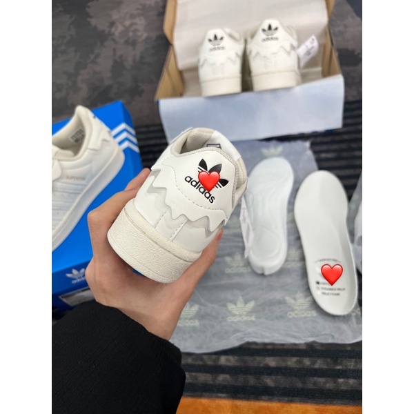 Giày Thể Thao  Adidas Sò Kem Chảy  Màu Kem ,Superstar Das Sò Màu Kem Trắng  Hot Trend 2023