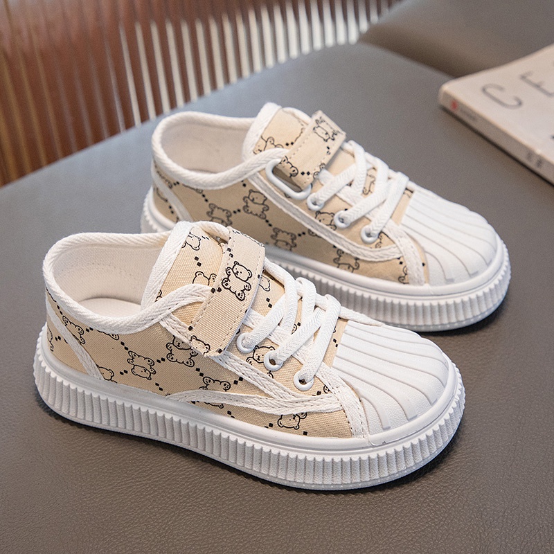 Giày Thể Thao Vải canvas Đế Mềm Thoáng Khí Cho Bé