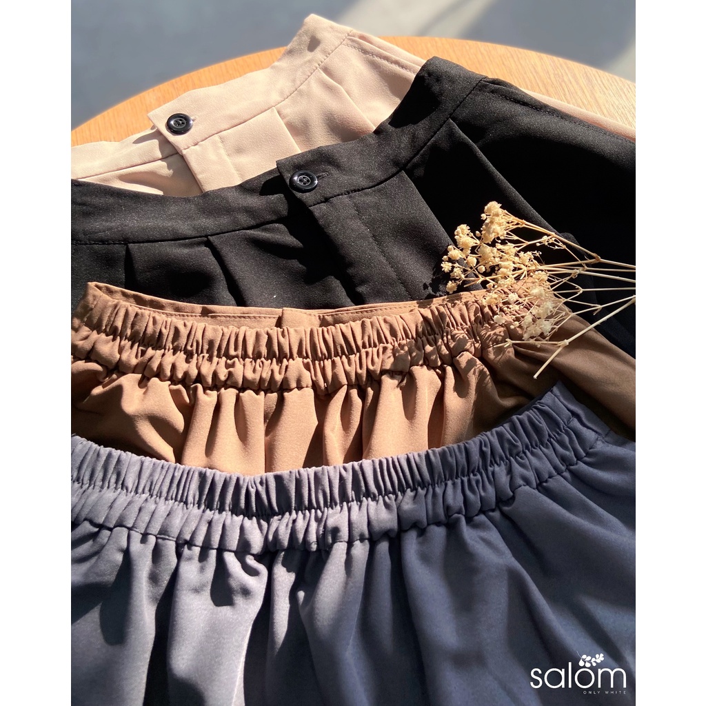 Chân váy xếp ly vintage lưng chun SALOM Shp08