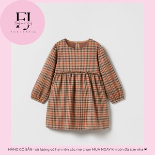 Váy trẻ em chính hãng Zara, váy bé gái váy kẻ răng sói, hàng hiệu cho bé