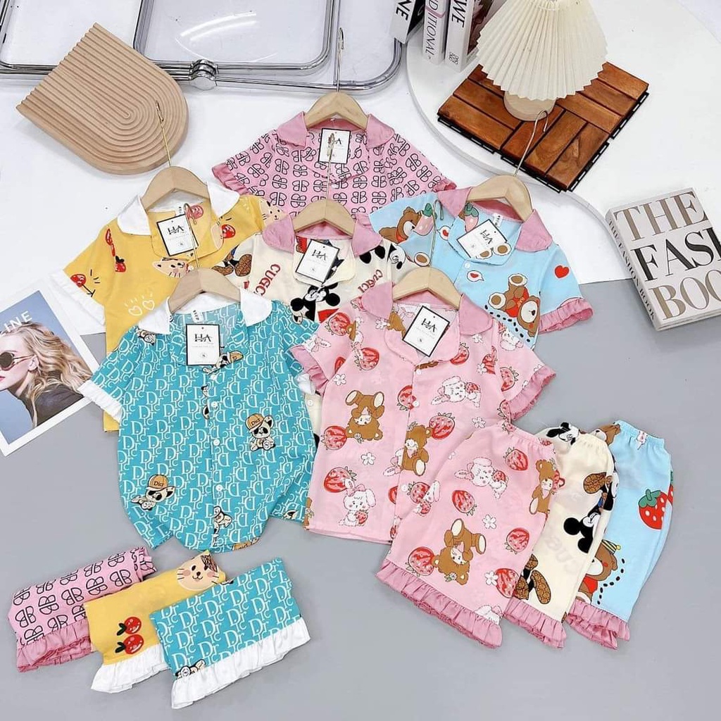 Bộ Pijama Chất Lụa Gấm Tay Dài- Quần Dài