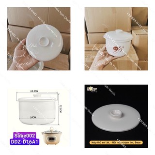 Nắp sứ nồi Bear, bộ thố sứ nồi Bear