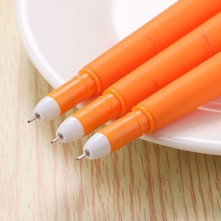 Set 5 bút bi nước hình cà rốt mực đen ngòi 0.5mm cho bé
