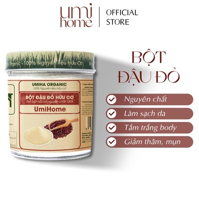 Bột Đậu Đỏ đắp mặt hữu cơ UMIHOME| Red Bean Powder 135G