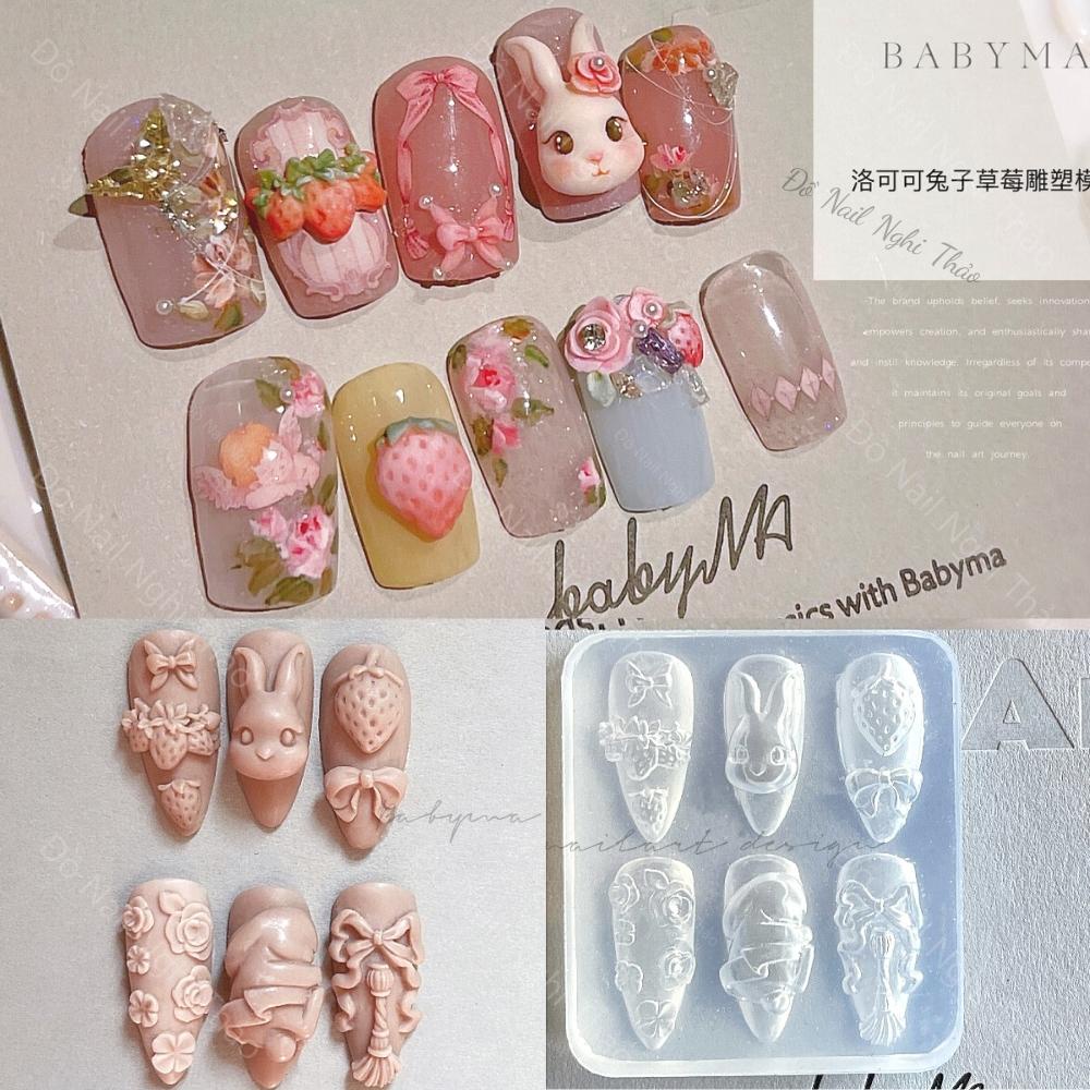 Khuôn silicon nail làm charm NGHI THẢO