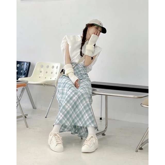 Ruly.studio - Chân váy caro form dài 2 lớp