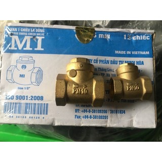 Van lá đồng một chiều dùng cho dẫn nước 21*27+34 loại minh hoà