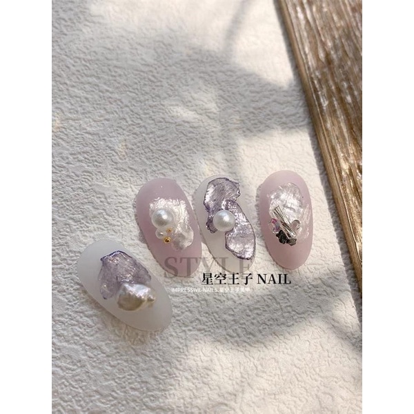 Xà cừ giấy tuyết nhũ 3D Daily mix Design móng