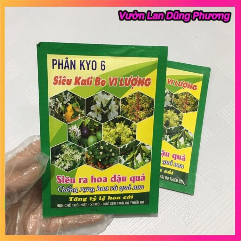 Phân bón Kali Bo Vi Lượng 25gr Kích thích ra hoa đậu quả, CHỐNG rụng hoa và quả non ,Tăng tỷ lệ hoa cái VLDP.lol