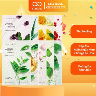 [Mẫu mới] Mặt Nạ Innisfree Thuần Chay Cấp Ảm Ngăn Ngừa Mụn Chống Lão Hóa Dưỡng Da Săn Chắc Squeeze Energy Mask