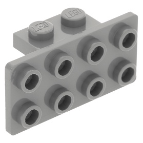 [1 Cái] LEGO Tấm Giá Đỡ Góc Bracket / Tấm Nêm Góc 1x2 / 2x4 Xám Đậm ID 6118832 21731