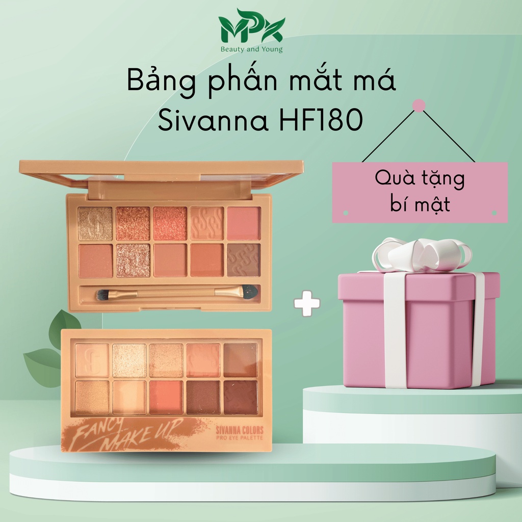 Bảng phấn mắt má trang điểm 10 ô Sivanna Colors Fancy Make-Up HF180 - MPX