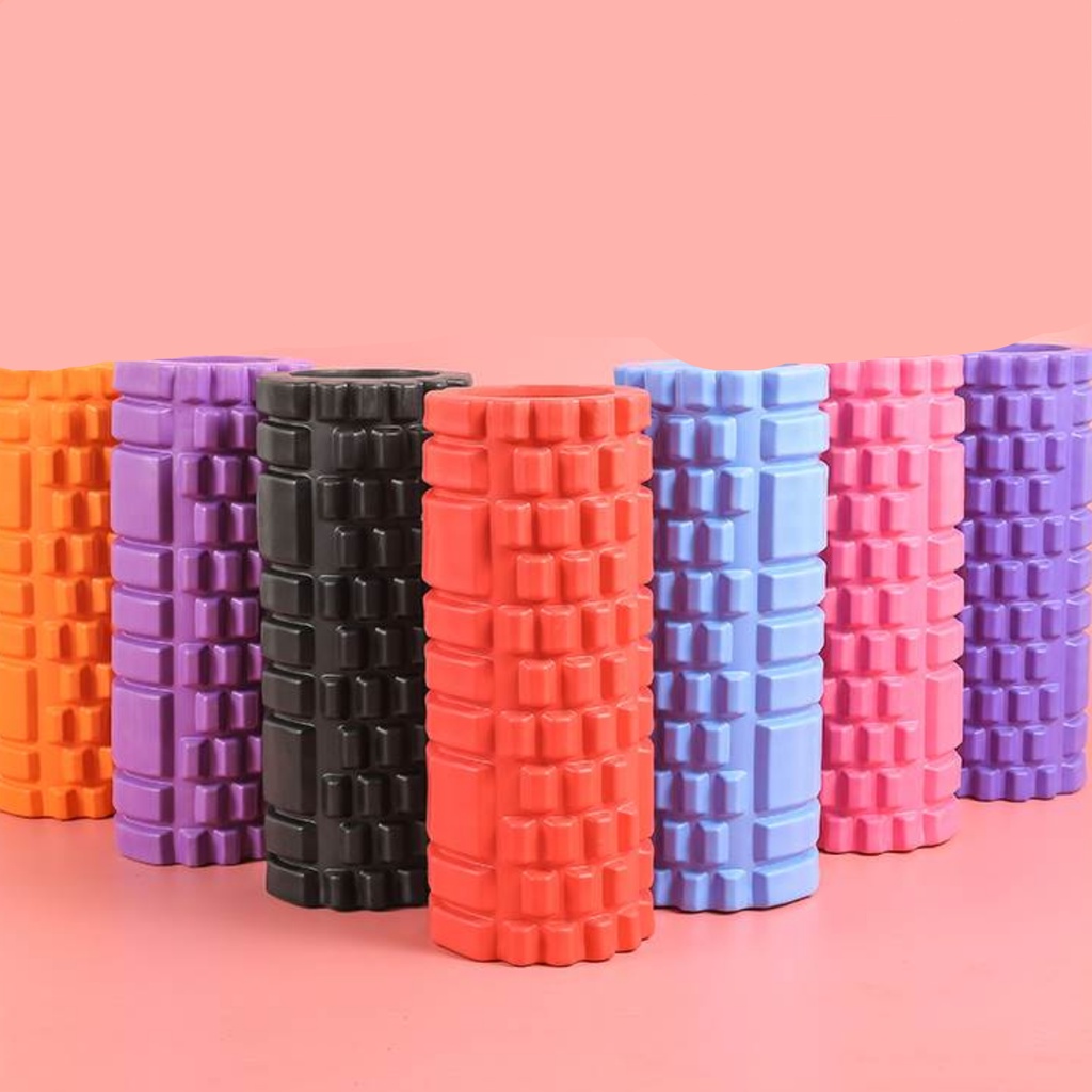 Con lăn Yoga Massage Foarm Roller MẪU CẢI TIẾN baoyen1010, ống trụ lăn xốp thể thao giãn cơ có gai roam rollet