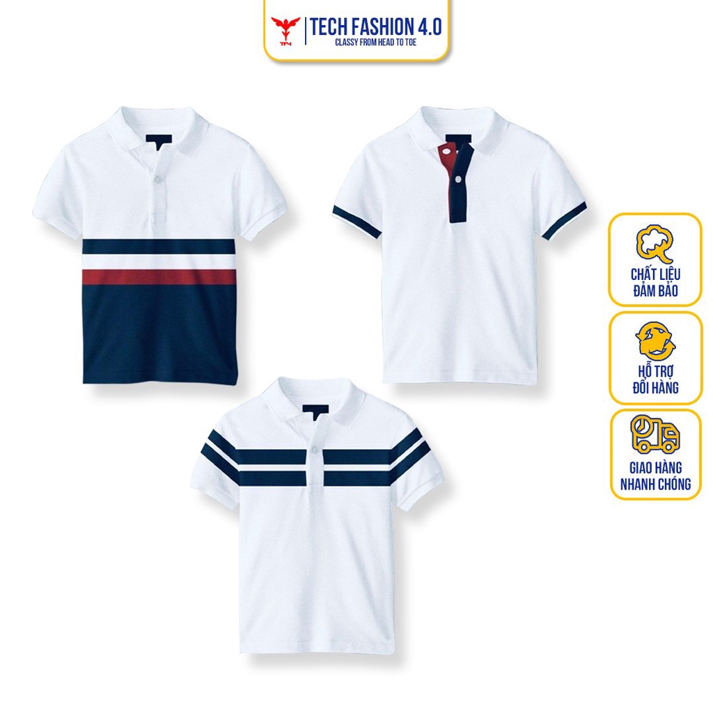 Áo thun POLO nam vải cá sấu Cotton, chống nhăn, thoáng mát TF4