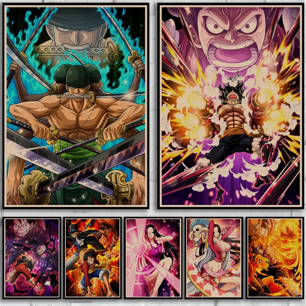 Poster Phim Hoạt Hình One Piece Dán Tường Trang Trí MS: 303 - Áp Phích Dán Tường Vua Hải Tặc