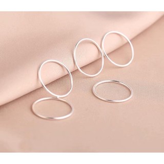 Nhẫn tròn trơn mảnh bạc ta Bạc ỉn