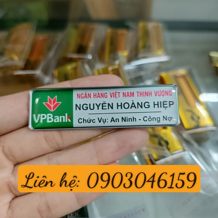Bảng tên nhân viên - Mẫu Bảng Tên Ngân Hàng - In theo yêu cầu