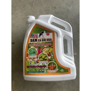 5 Lít Đạm Cá Hồi USA dùng cho cây kiểng hoa hồng, mai, rau củ quả