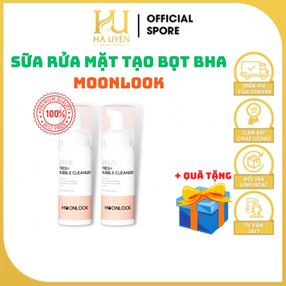 Sữa Rửa Mặt Tạo Bọt BHA MOONLOOK, Kiềm Dầu, Giảm Thâm Mụn & Cung Cấp Độ Ẩm Cho Da - 150ML [ Auth 100% ]