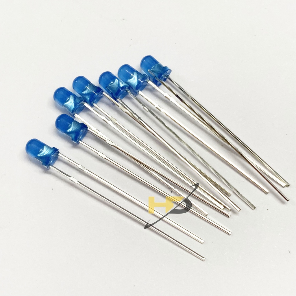 Bộ 50 Led 3mm Đầu Tròn Màu Đỏ, Màu Cam, Màu Vàng, Màu Xanh Dương Và Màu Xanh Lá