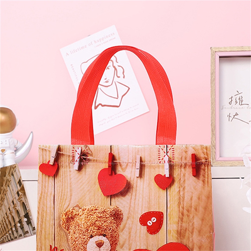 Túi Đựng Bánh Kẹo Bằng Vải Không Dệt Chống Nước Hình Gấu Dễ Thương